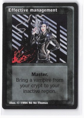1994 Deckmaster Jyhad Effective Management # V:TES Trading Card