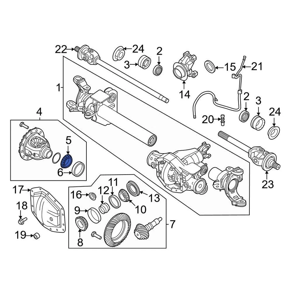 For Ford F-250 Super Duty 99-24 Ford Front Differential Carrier Bearing - Image 3 of 3