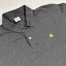 Brooks Brothers Polo Shirt Mens XL Gray Short Sleeve Performance Slim Fit
