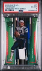 2005 LEAF R & S LONGEVITY MATERIALS-EMERALD #57 TOM BRADY 41/50 PSA 6