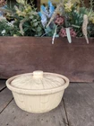 Vintage McCoy Pale Yellow Small Lidded Stoneware Tureen/Casserole Dish