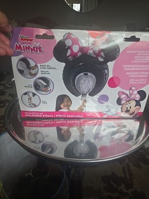 New Sealed Disney Junior Minnie Mouse Inflattable Pinata 3 Lbs Of Candy