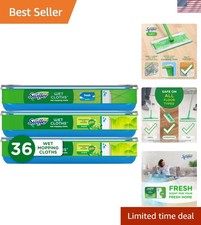 Sweep Mop, Wet Pads Refill, Floor Cleaner for Dirt, Dust, Hair, Cleaning Cl...