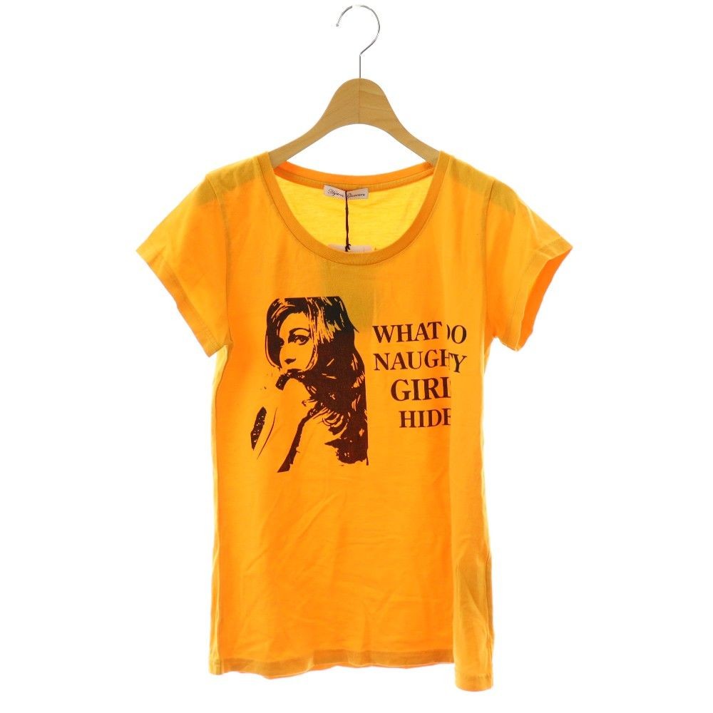 Hysteric Glamour Naughty Girl T-Shirt F Cotton Yellow/Black Near Mint