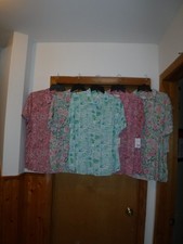 Short Sleeve Button front Shirt Blouses, XXL,XL,Croft & Barrow,Multi Color NWT