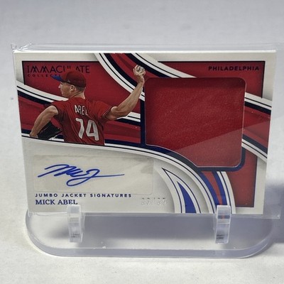 2023 Panini Immaculate Jumbo Jacket SIgnatures MICK ABEL JJS-MA PHILLIES 23/25