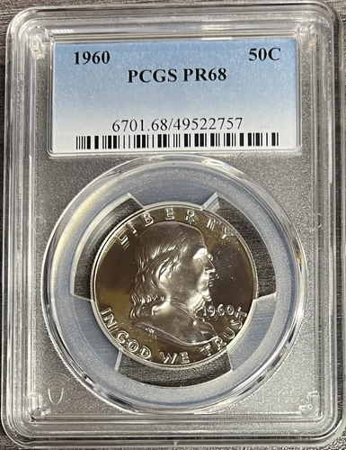 1960 Silver Proof Franklin Half Dollar PCGS PR68