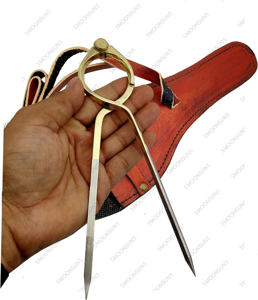 Navigation Divider Marine Nautical Single Handed Straight Divider Solid Brass 8" - Image 4 of 4