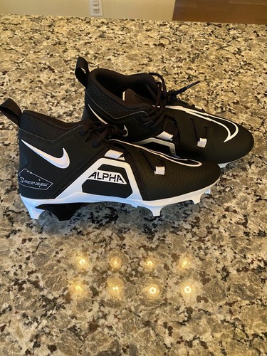 Nike Men's Alpha Menace Pro 3 Mid Football Cleats Size 10.5 Black CT6649-001 New