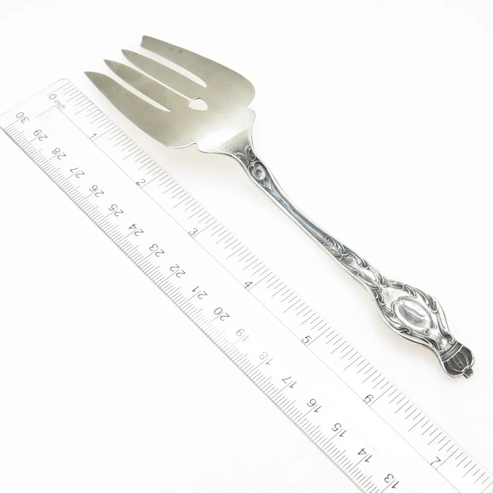 Antiguo tenedor de pescado victoriano de plata de ley 925 de 6,75" Foto 3 de 4