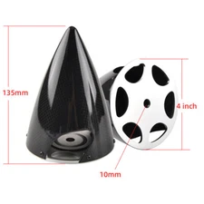 1X Carbon Fiber Spinner 4 inch 4 axis  gas RC Airplane  W/ Aluminum Back Plate
