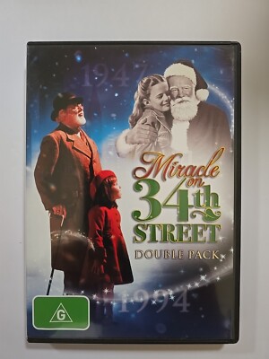 Miracle On 34th Street - 1947 + 1994 Movies Australia Region 4 DVD Brand New