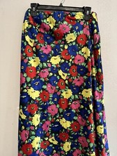 Asos Womens Floral Maxi Skirt Pull On 12 Colorful Eclectic Whimsical