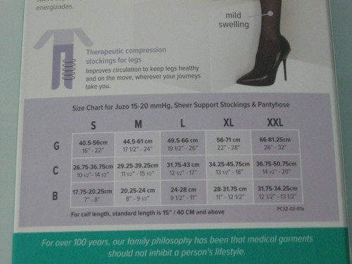 JUZO Atractivo Transparente XL Soporte Medias 15-20 MMHG Pantimedias OTC Panty Beige - Imagen 3 de 4