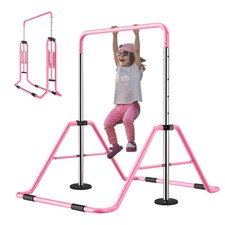 Folding Gymnastics Bar for Kids Height Adjustable Junior Training Bar Horizontal