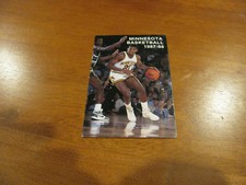 University of Minnesota 1987/88 Men's Basketball Pocket Schedule - Stroh's