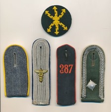 WWII German officer lot shoulder board set strap collar tab soldier WW1 insignia