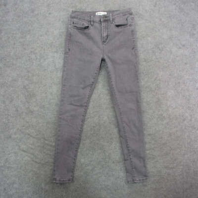 Mudd Jeans Women's 6 Gray Light Wash Super High Rise Legging Jeans