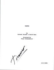 Timur Bekmambetov Signed Autographed WANTED Movie Script COA VD 