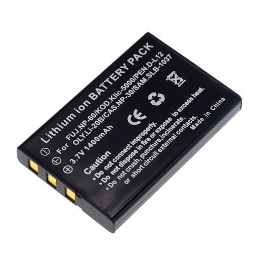 Battery for Fujifilm NP-60 TOSHIBA Allegretto 5300 PDR-T20 PDR-T30 PDR-5300 - Picture 2 of 5