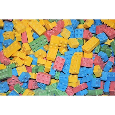 5 POUNDS CANDY BUILDING BLOCKS BLOX BULK 4 FLAVORS PARTY FAVORS FIVE LB