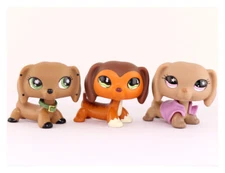 Mini Pet Shop LPS Dachshund Dog #675 #932 081 Toy Figure Pet  Kids Gift Jacket