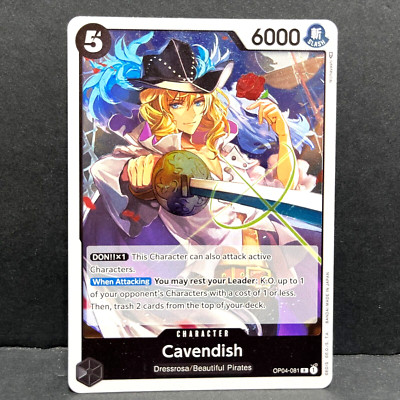 2023 ONE PIECE ENGLISH KINGDOMS OF INTRIGUE CAVENDISH OP04-081 (R) RARE