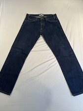 LEVIS 606 Jeans Mens 32x32 1966 Super Slim Orange Tab Big E Dark Wash Denim Pant