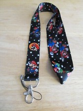 Mario Bros Mario Black Lanyard MB12 NEW 