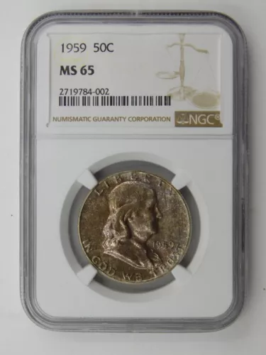 1959 Franklin Half Dollar NGC Graded MS 65 (567)