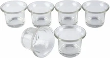 Clear Chunky Glass Lip Votive Candle Holders Tealight Cups for 