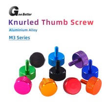 M3 Computer PC Case Aluminum Flat Head Knurled Thumb Screws Hand Grip Knob Bolts