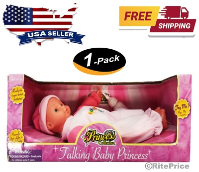 Talking Baby Princess 10'' Collection Realistic Newborn Features For Kids - New