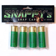 SNAPPYs 12 Gauge Shotgun Snap Caps Premium High Brass 4 PACK Zombie Green