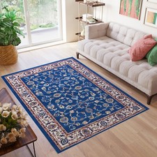 PERSIAN X - TAPPETO CLASSICO ORIENTALE STILE PERSIANO FIORI GRECHE 2079 AZZURRO