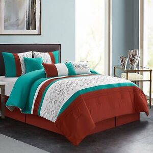 7 Piece Bedding Bed In A Bag Luxury, Cal King Comforter Bed In A Bag