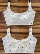 Indian New Traditional Fancy Party Wear Stylish Phantom Silk Blouse Back Hook