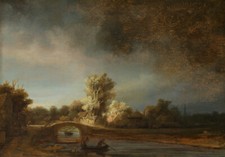 Rembrandt - The Stone Bridge Giclee Fine Art Print on Canvas Printing 48"