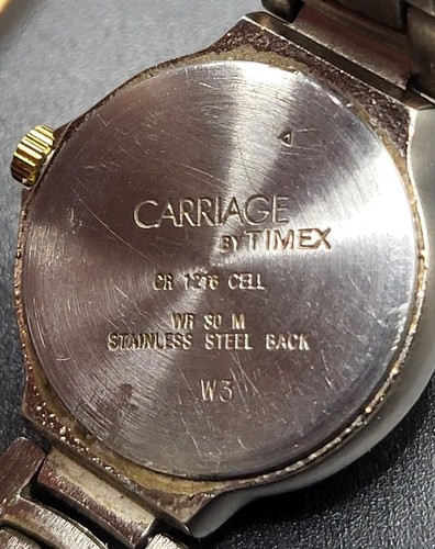 90s  Carriage by Timex Ladies Gold/Silver Tone Analog 23 mm Quartz Watch 30 m WR - Picture 6 of 7