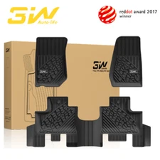 3W Floor Mats For 2013-18 Jeep Wrangler JK 4 Door TPE Liner fit Jeep Wrangler JK
