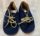 Mayoral Spain Baby Shoes Navy Faux Suede Tie Newborn 18 7-9 months