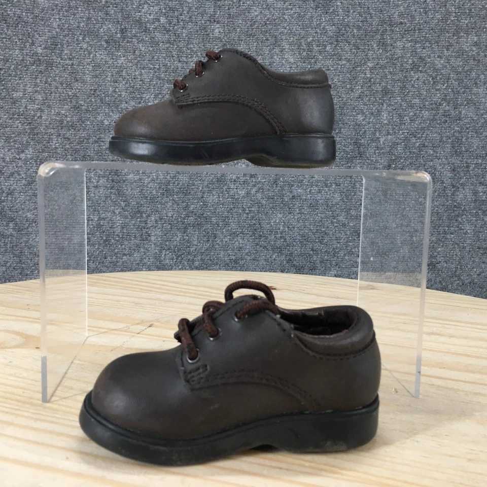 Cherokee Shoes Infant 3 Leaf Oxford Low Top Lace Up Sneaker Brown Round Toe - Image 2 of 4