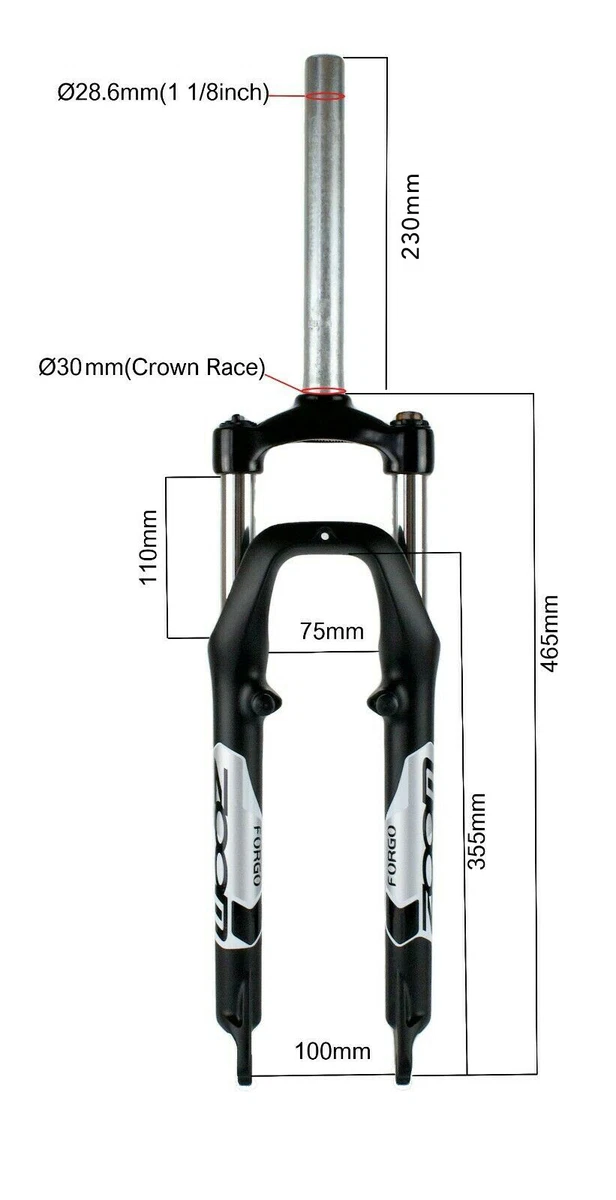 26 inch ZOOM 565 Suspension 1 inch(28.6cm) / 230mm Disc Brake V- Brake |