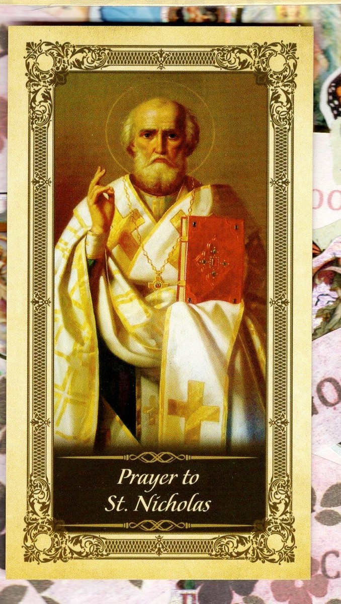 St. Nicholas with Prayer to Saint Nicholas - Glossy Paperstock