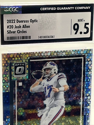 2022 Josh Allen Donruss Optic Silver Circles No. 20 CGC 9.5 Graded  /125
