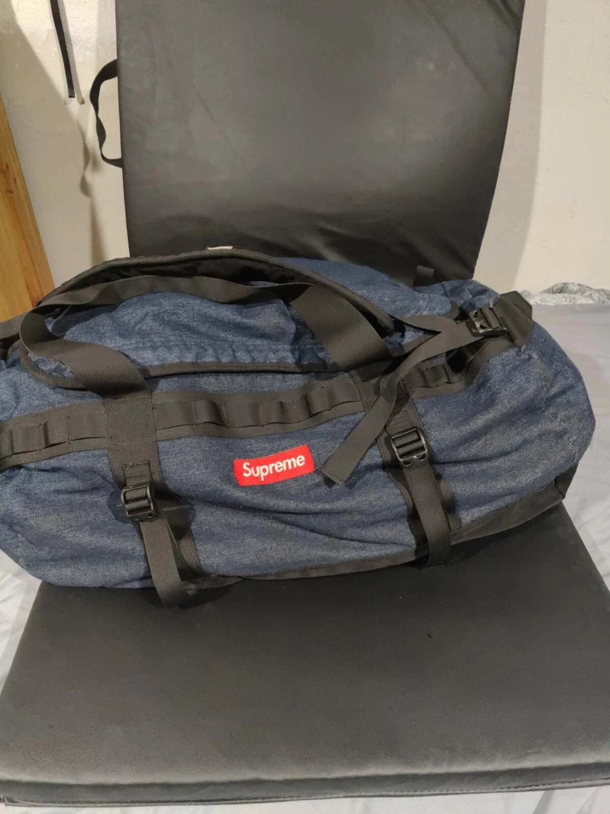 Sac de voyage Supreme X The North Face TNF Denim Base Camp Indigo SS15