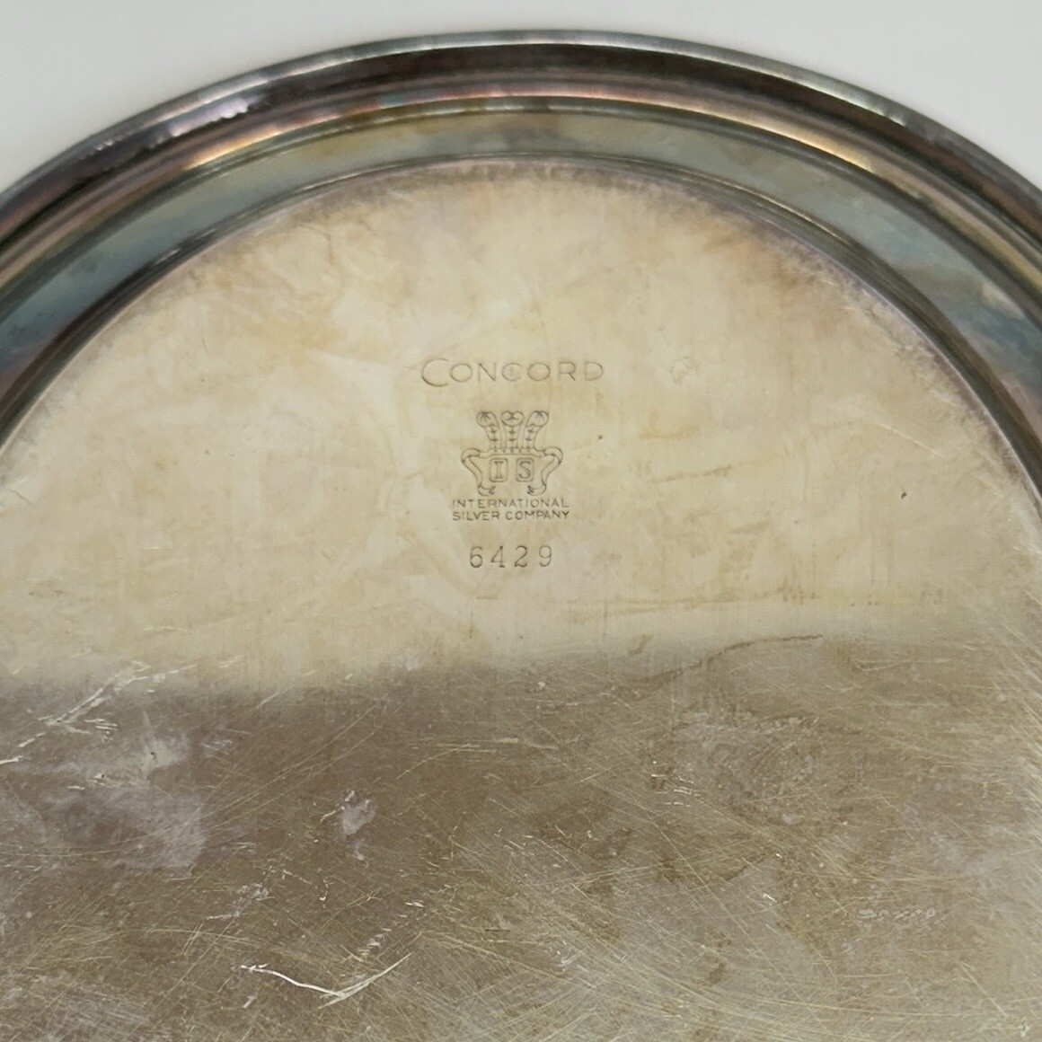 RARE Engraved International Silver Concord Creamer Sugar Set w Tray Class of 69