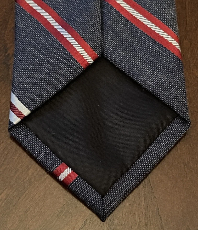 Corbata de cuello Van Heusen 95 % poliéster 5 % lino para hombre hecha en China Foto 2 de 4