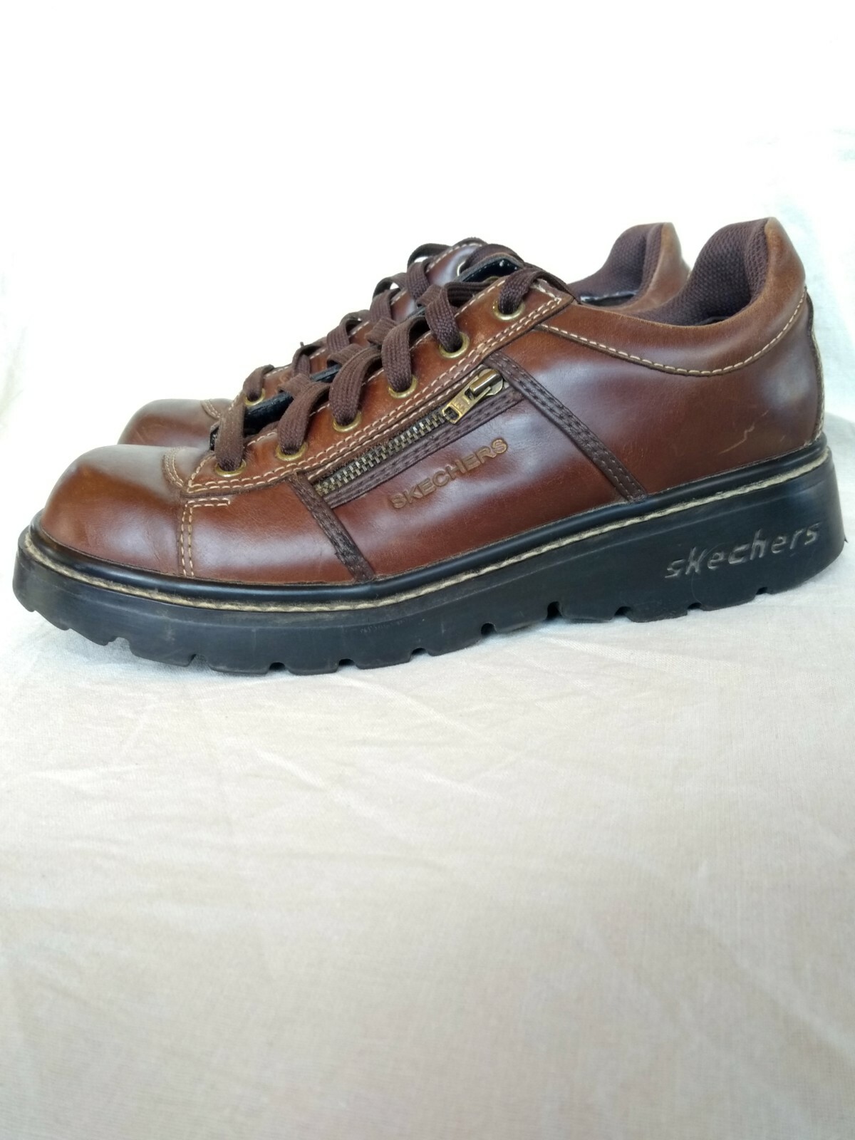 leather skechers womens