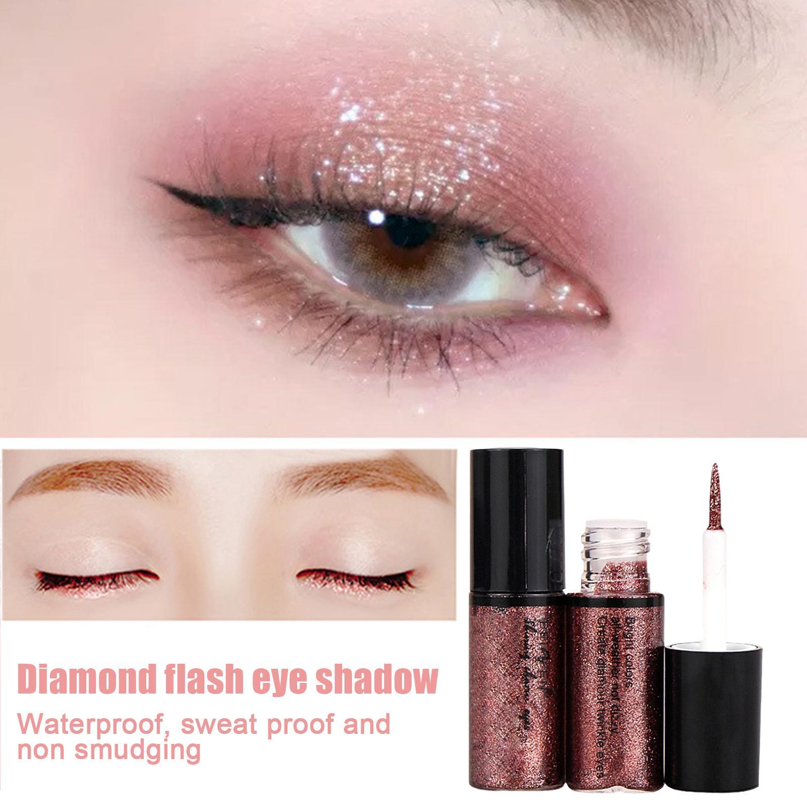 Women Glitter Eyeshadow Liquid EyeLiner Eye Shadow Shimmer Eye Makeup